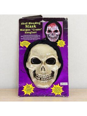 Vintage Fun World Skull Bleeding Mask Halloween Original Packaging